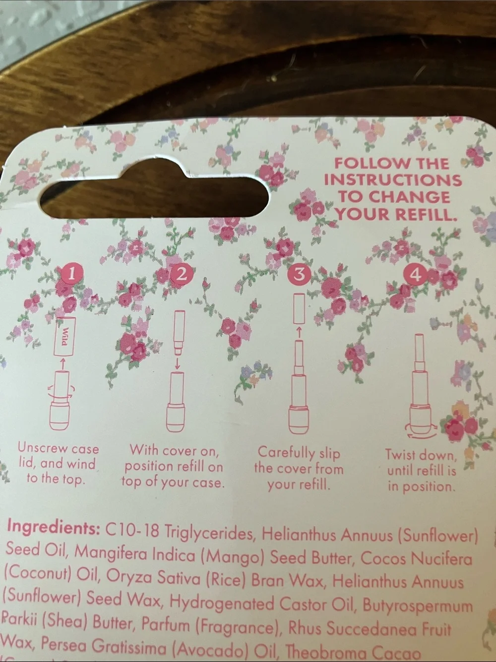 LoveShackFancy x Wild: Pear Blossom Lip Balm Case — White with Pink Floral